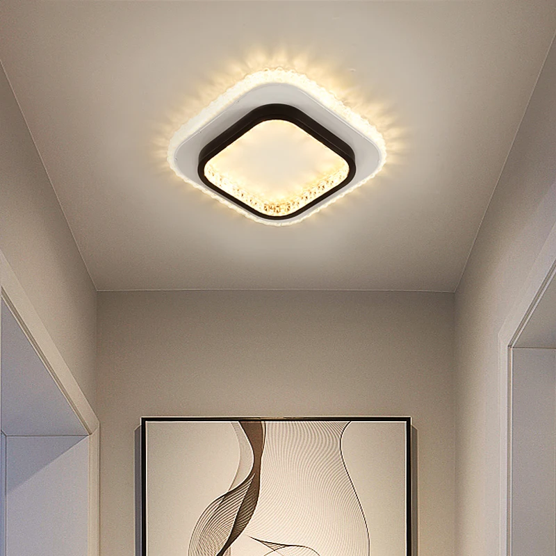 Nordic Aisle Corridor Acrylic Ceiling Light Simple And Modern Entrance Door Porch Lamps Balcony New Living Room Lights Lighting glass ceiling lamps light creative foyer corridor light ceiling lights aislepastoral porch absorb lights df122