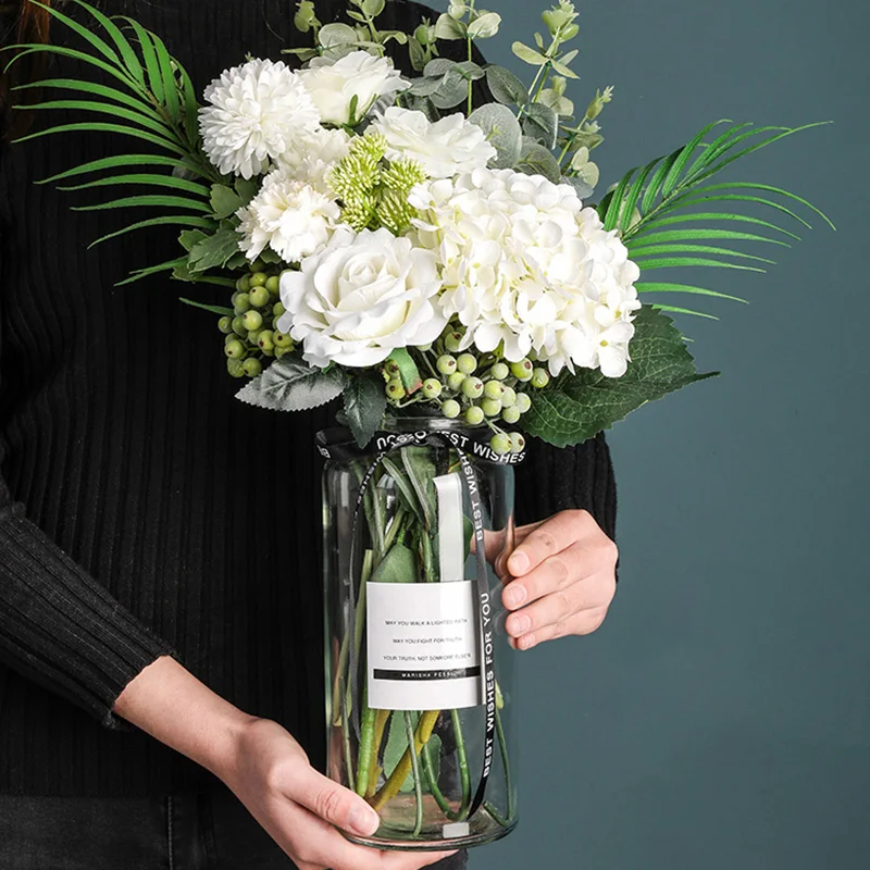 Ваза из прозрачного стекла в скандинавском стиле для гидропоники Современная