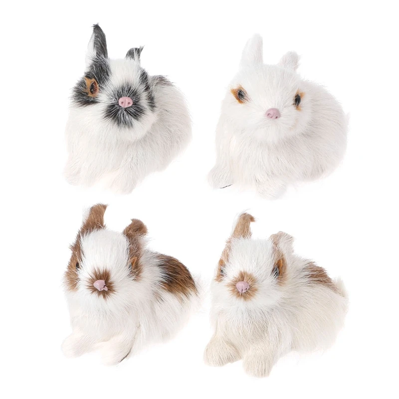 

Simulation toy mini rabbit models home decoration wedding birthday gift dolls F3ME