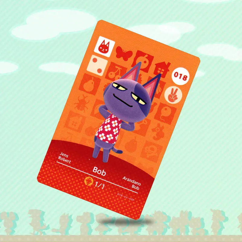 Карточка для пересечения животных 018 Bob Amiibo карточка игры NS Switch Новые
