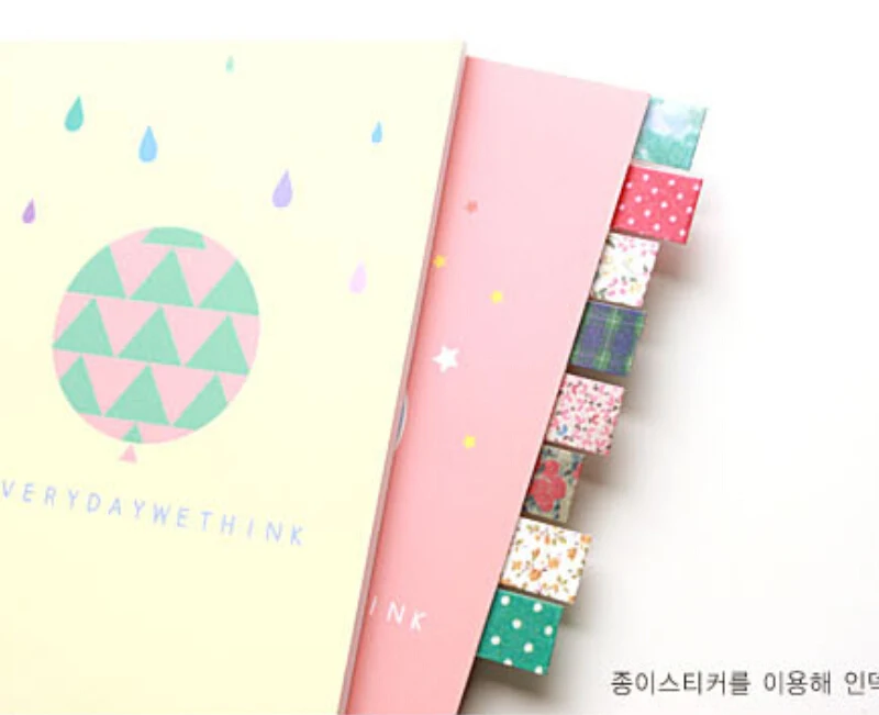 

6 Pcs/lot Stationery Stickers Floral Plaid Print Memo Notebook Album Calendar Diary Notes Planners Decor Scrapbook Paper Sticker