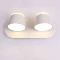 led wall lamp for bedroom bedside bathroom wall sconce white wall mounted luminaire modern hotel lighting 8w 16w 360 rotation
