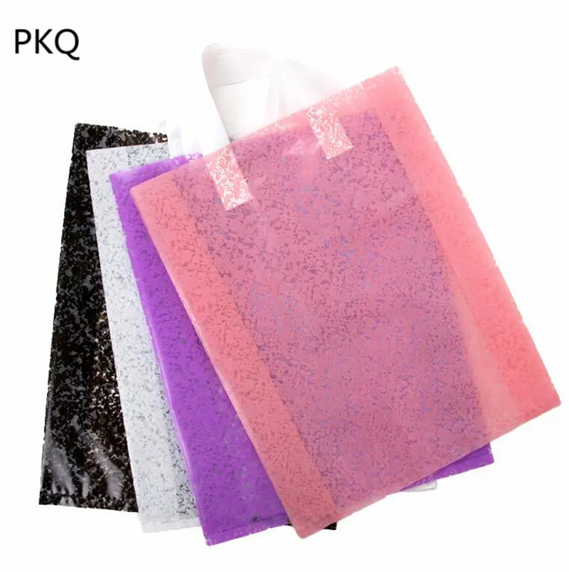 5 шт. 25*33 см цветочный Подарочный пластиковый пакет с ручкой сумка для хранения