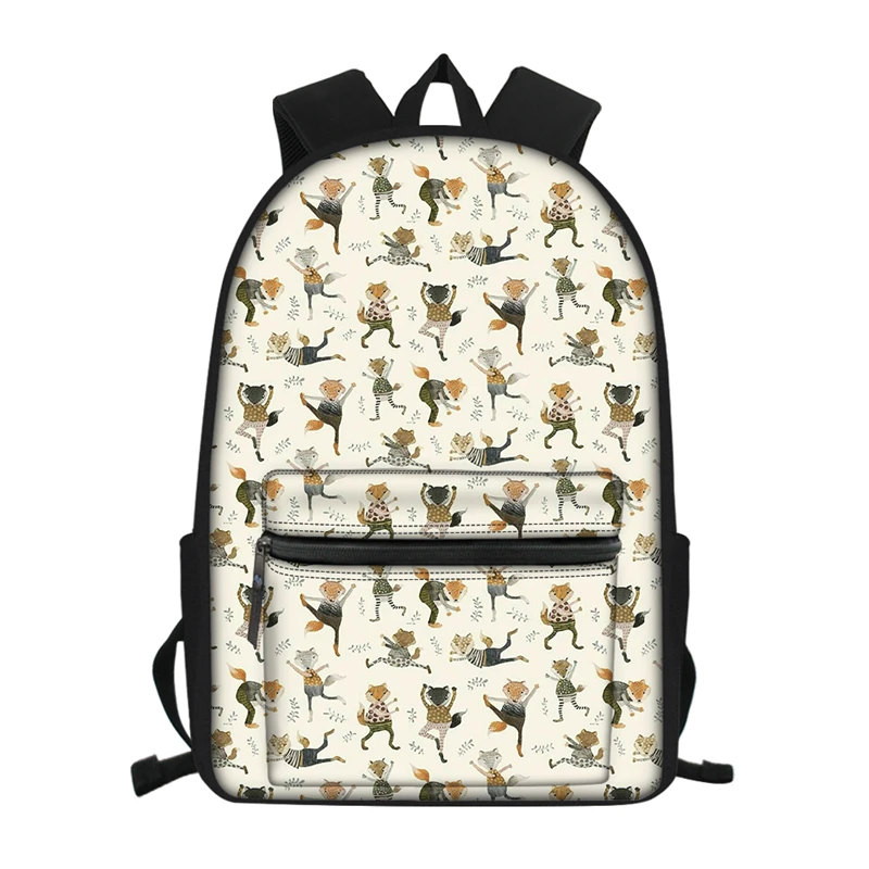 Водонепроницаемые школьные рюкзаки с мультипликационным рисунком лисы стильные