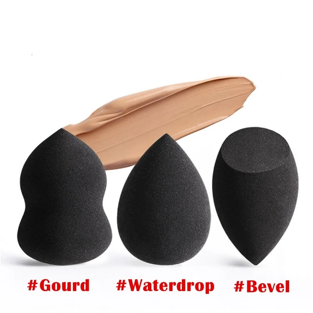 Makeup Soft Water-drop Black Beauty Egg Face Foundation Cosmetic Powder Puff Shape Wholesale |