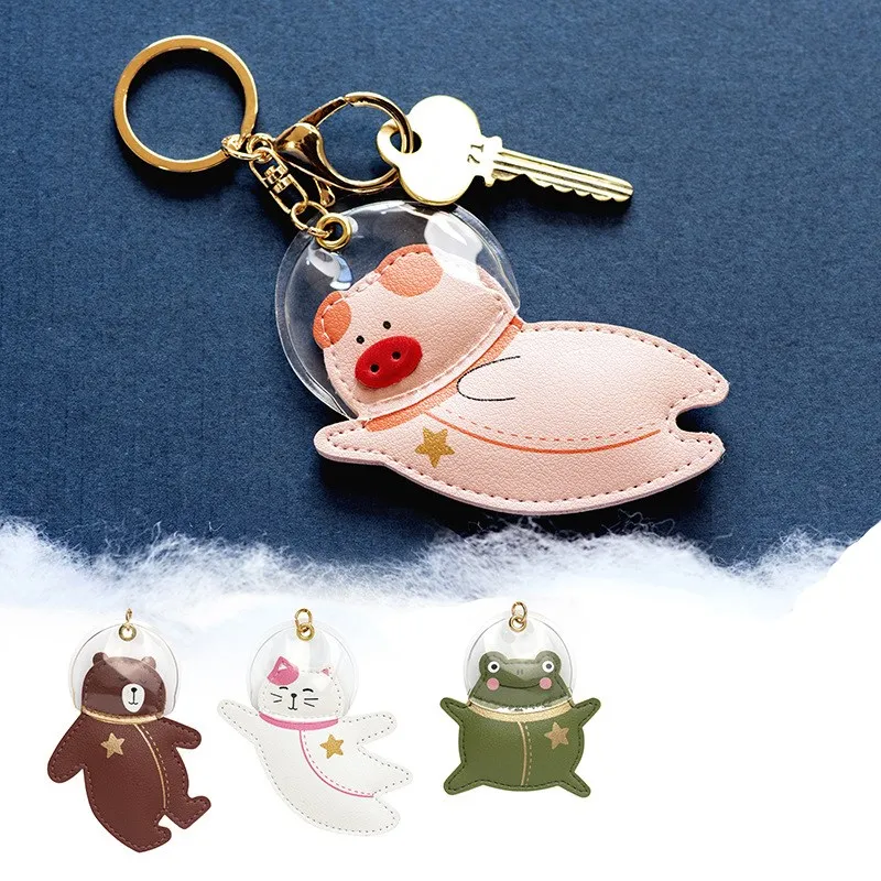 Новый астронавт креативные брелоки Топ Класс Кожаный Автомобильный Брелок для