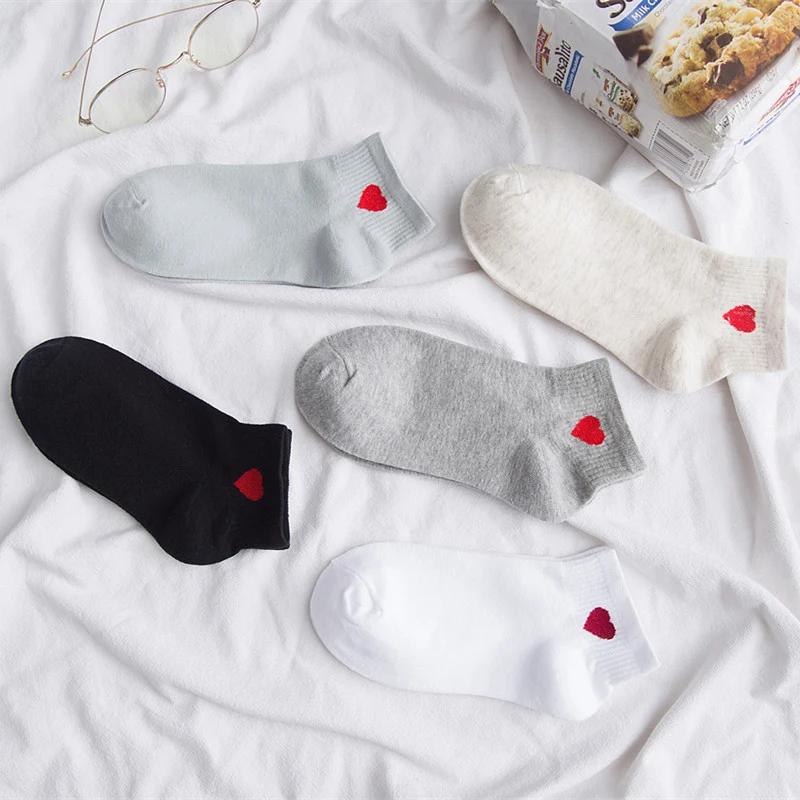 Летние женские хлопковые носки-невидимки 5 пар/лот = 10 шт. спортивные дышащие