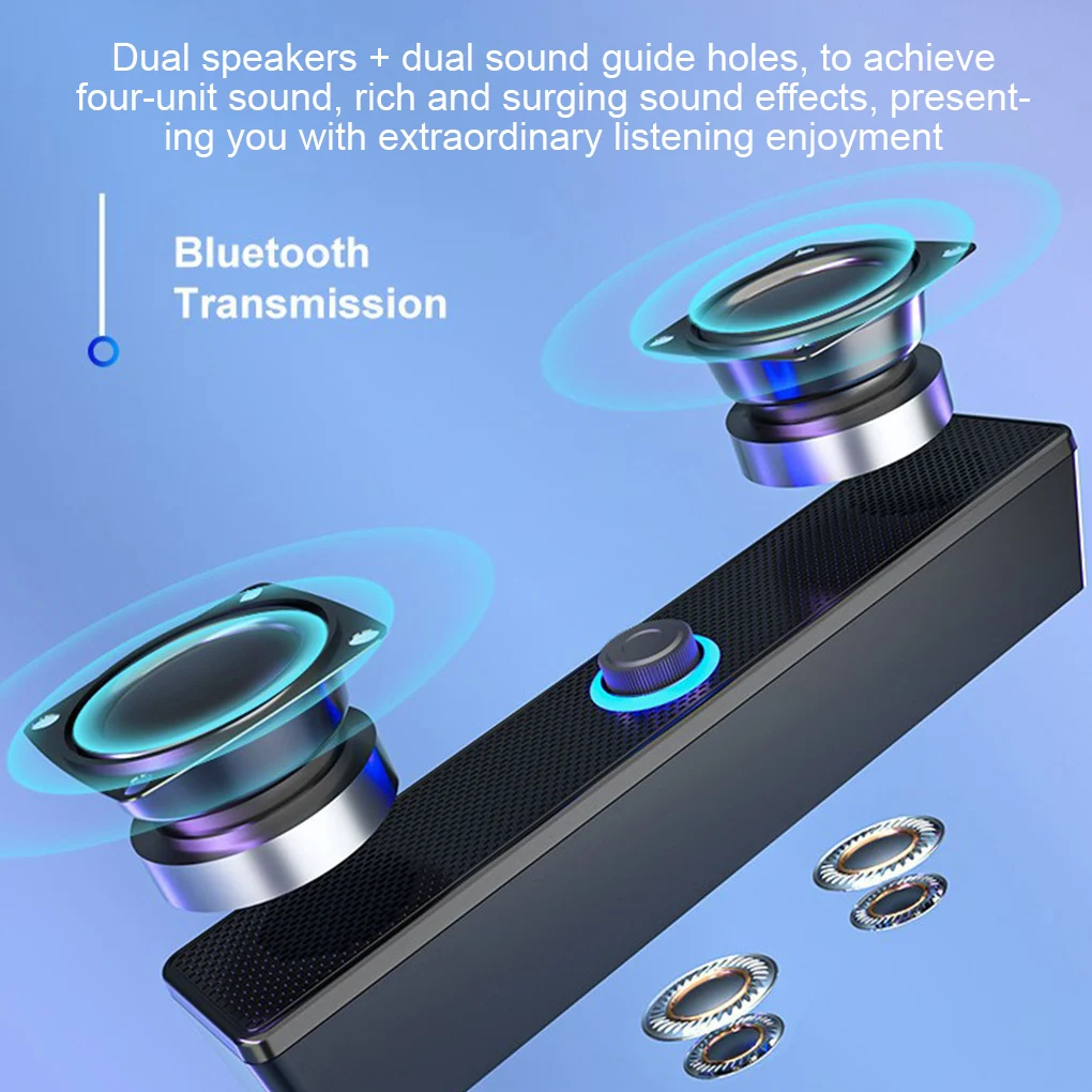 

Home Theater TV Sound Bar Speaker Wired Wireless Bluetooth-compatible Surround Soundbar For PC TV Outdoor Speakers Remote