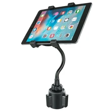 Adjustable Long Arm Car Cup Holder Mount 360 Degree Stand for iPad 10.2 2020 8th Gen Samsung for 4-11 Inch Tablet Mobile Phone