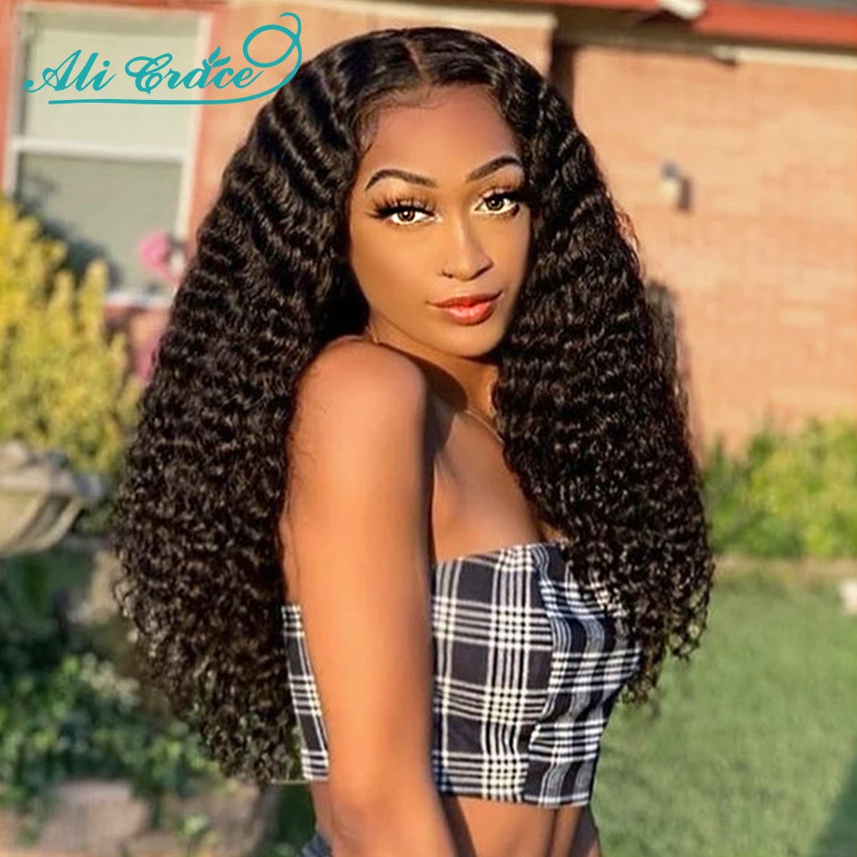 Ali Grace бразильские волнистые полные женские волосы предварительно выщипанные 360