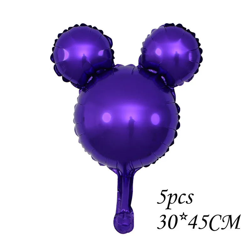 5pcs head 112 см гигантский Микки Минни Маус фольгированный шар мультфильм день рождения украшения дети ребенок душ вечерние игрушки - Цвет: 5pcs head