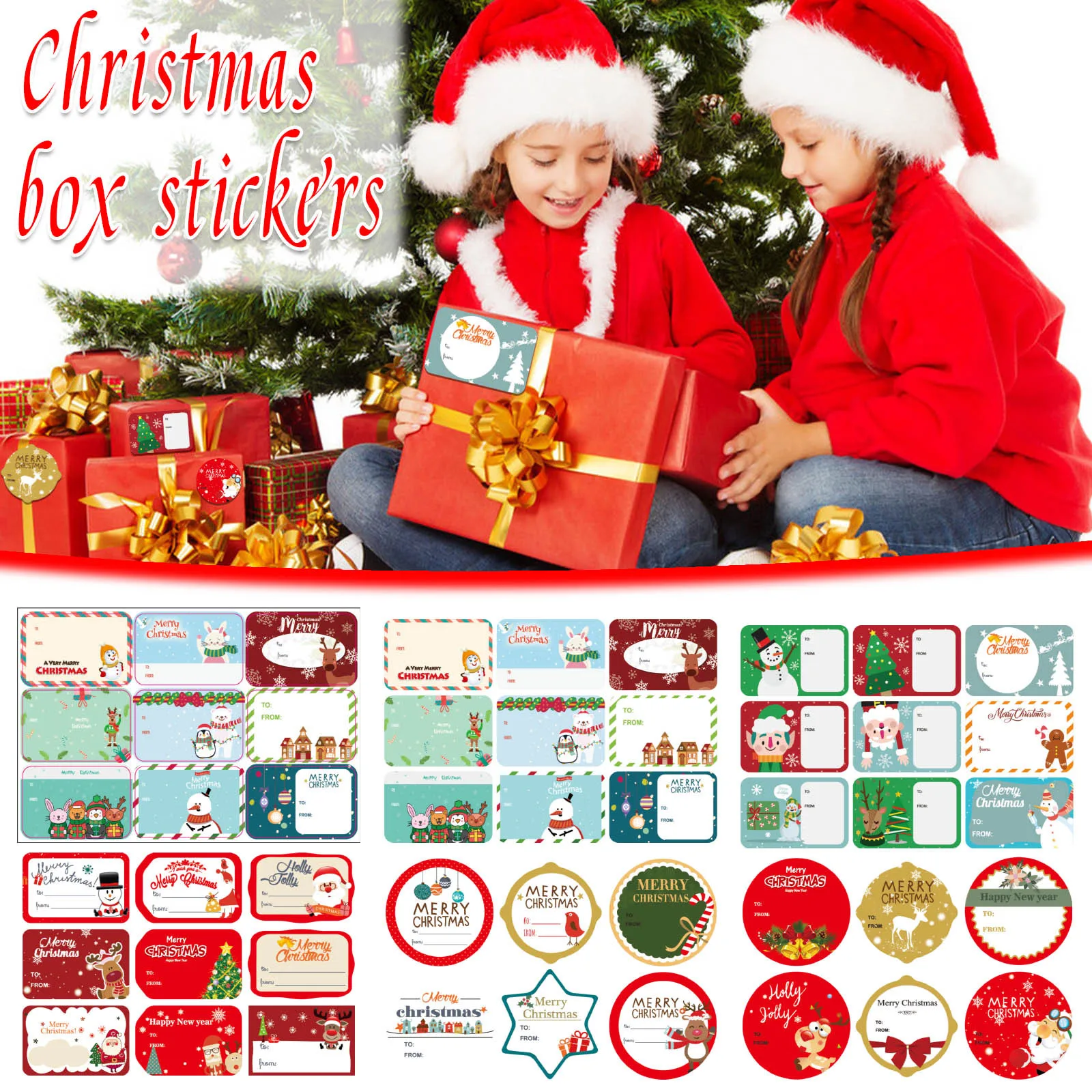 

12Pc Christmas Window Sticker Christmas Window Stickers For Glass Christmas Decals Decorations Holiday Santa Claus 6 Styles