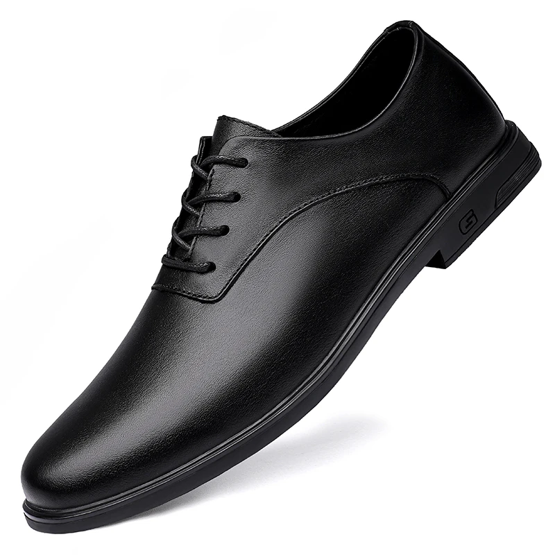 Fashion Men Leather Shoes Driving Leather Shoes Business Office Lether Lace up Shoes Causal Men's Peas Shoes for Men