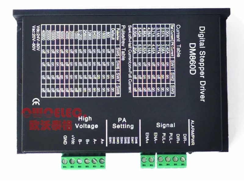 Драйвер двухфазного шагового двигателя DM860D 2 4 a 24 80 в пост. Тока для Nema 34 привод с
