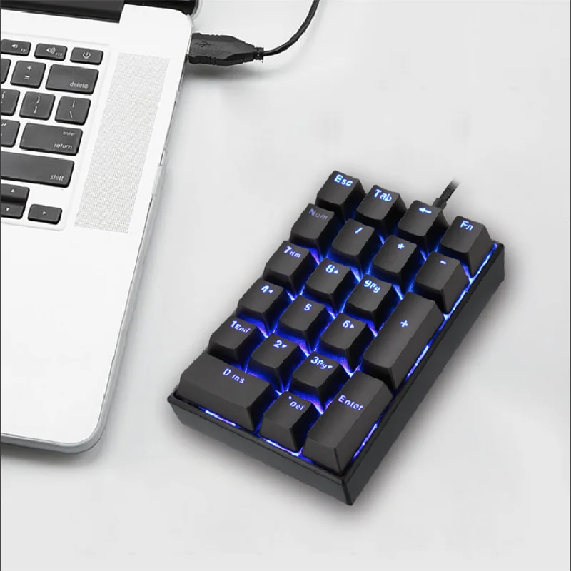 Motospeed K23 цифровая Проводная клавиатура Numpad Подсветка Мини механическая для OSU! С