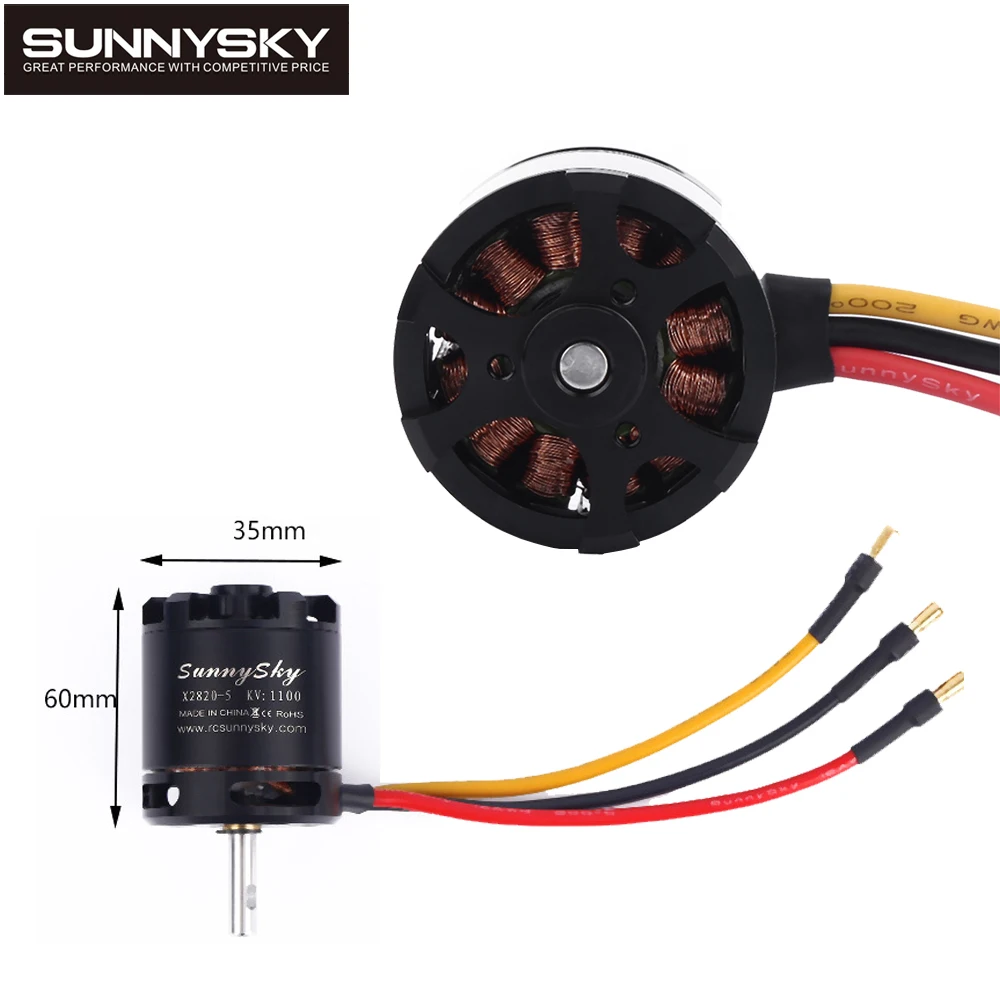 1 шт. Sunnysky X2820 800KV/920KV/1100KV 3 5S Lipo бесщеточный двигатель для радиоуправляемого