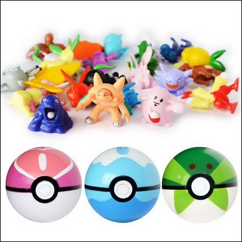 Takara Tomy Pokemon pikachu Pet Elf Ball покебол Pikachu 7 см всплывающие тыкать шарики фигуры для