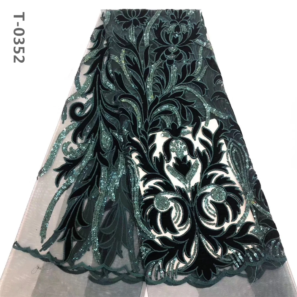 2020 новейшая розовая африканская французская кружевная ткань с бархатными