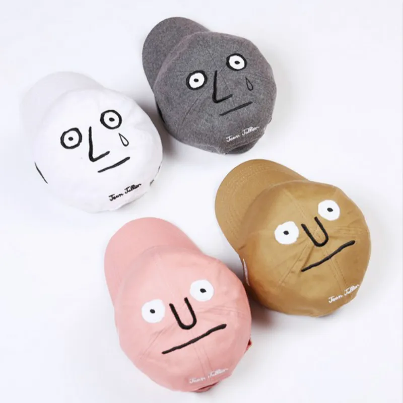 Забавная шапка для лица бейсболки женские мужские хип хоп кепка Подростковая