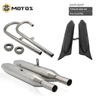 Выхлопная труба ZS Moto 24HP 32HP CJ-KC750 750cc, передний глушитель из нержавеющей стали, чехол выхлопной трубы для Bmw R12 R71 M72 M1 750