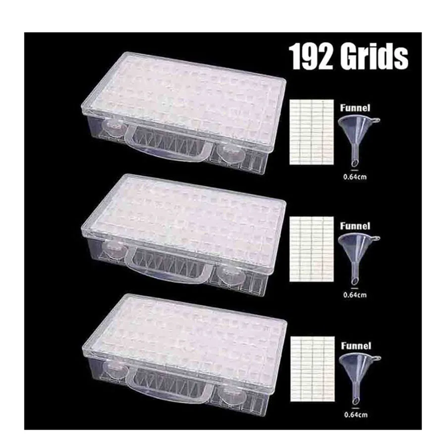 

28/56/64/128 Pcs Slot Diamond Painting Tools Accessories Beads Container Kits Storage Organizer Stone Storage Convenience Box