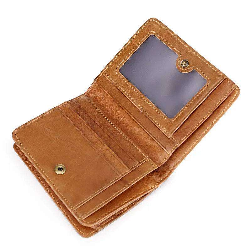 100% мужской кошелек из коровьей кожи модный двойной держатель для карт короткий