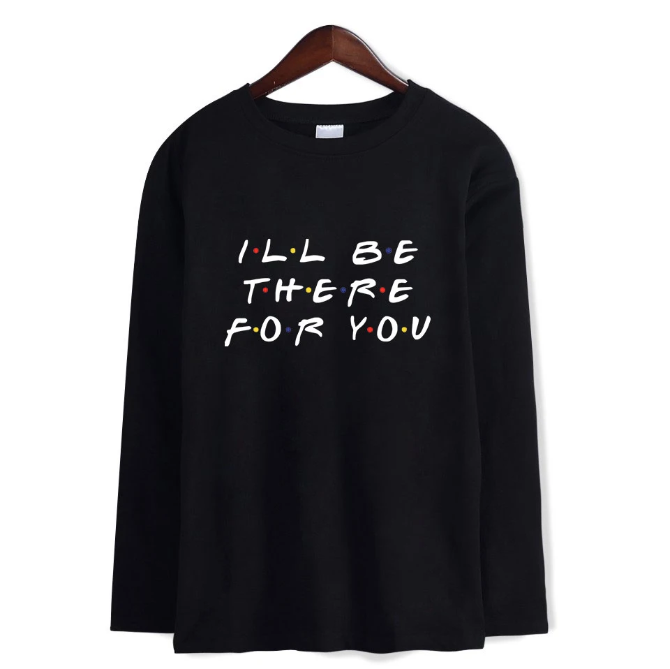 

LUCKYFRIDAYF latest Friends print fashion hip hop sport couple women men t shirt casual tee shirt long sleeve cotton t-shirt top