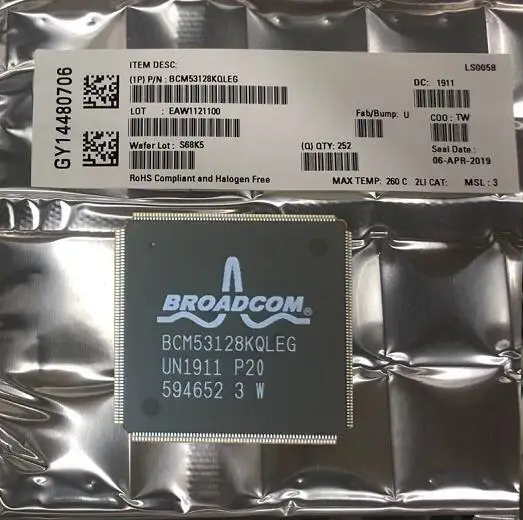 

5pcs/lot BCM53128 BCM53128KQLEG LQFP256