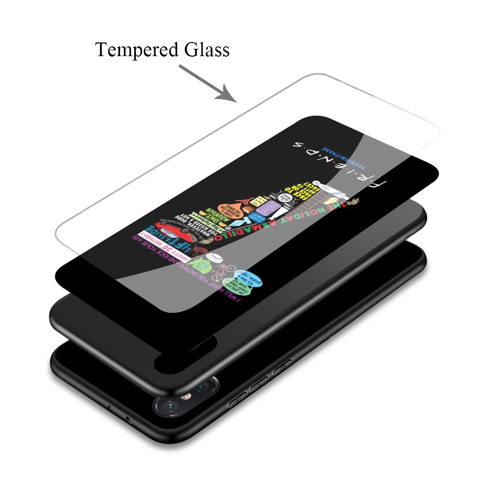 Central perk Кофе с героями телесериала друзья закаленное Стекло мягкий чехол для Xiaomi