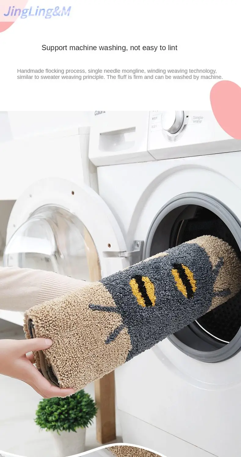 Ковер жаккардовый нескользящий коврик из полиэфирного волокна ручной работы с