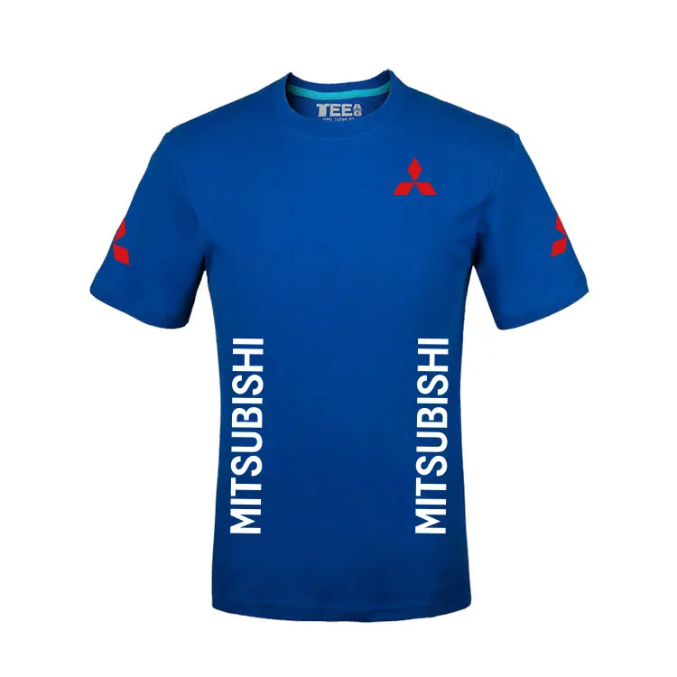 

Womens Mens summer short Sleeve Mitsubishi T-Shirt For Male famale Cotton T Shirt Business Tees
