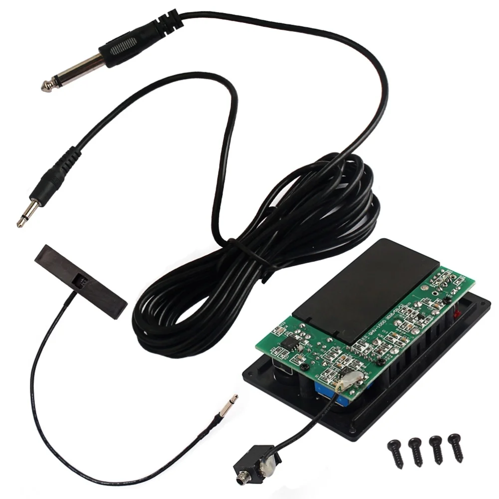 

1 Set Violin Equalizer Mute Preamp Pickup EQ with Piezo Electric Violin Accessory DIY with Plug Hole Output Cable