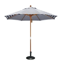 outdoor sunshade solid wood round central column umbrella coffee shop stall courtyard garden small umbrella