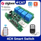 4-канальный высветильник ель света с дистанционным управлением Zigbee RF433, модуль радиоресивера с релейным выходом 10 А + передатчик для открывания Гаражных дверей, новинка