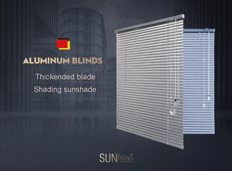 Sunfree C/S Тип планка алюминиевые жалюзи влагостойкие водонепроницаемые 25 мм венецианские жалюзи для офиса/ванной комнаты