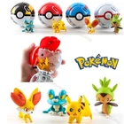 Фигурки Pokemon высотой 4 шт. кукольный Poke Ball Plus оригинальный куклы игрушка модель Пикачу украшение для торта Аниме фигурки вечерние украшения детский подарок