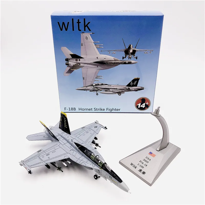 Модель самолета 1:100 F/A-18 F F-18 Hornet Strike Fighter Jet модель игрушки под давлением | Игрушки и