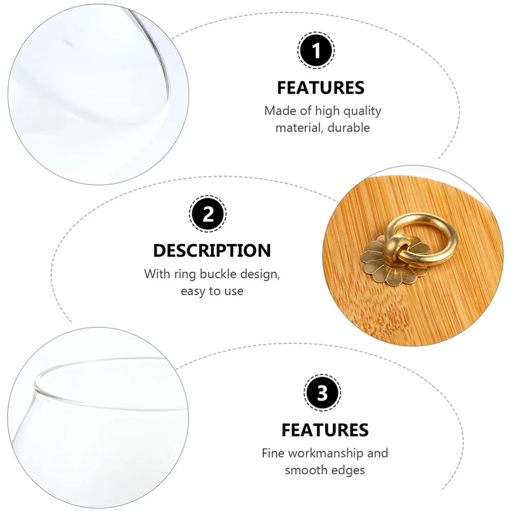 

3 Pcs Moisture-proof Storage Jars Cereals Pots Sealed Jars with Ring Lid