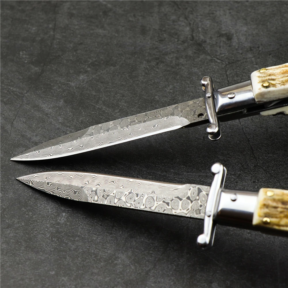 Новый складной нож наружный из дамасской стали для повседневного использования |