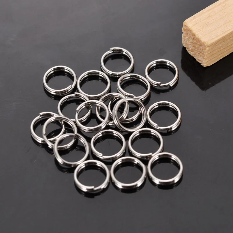 DoreenBeads 304 разделенные колечки из нержавеющей стали фурнитура круглые серебряные