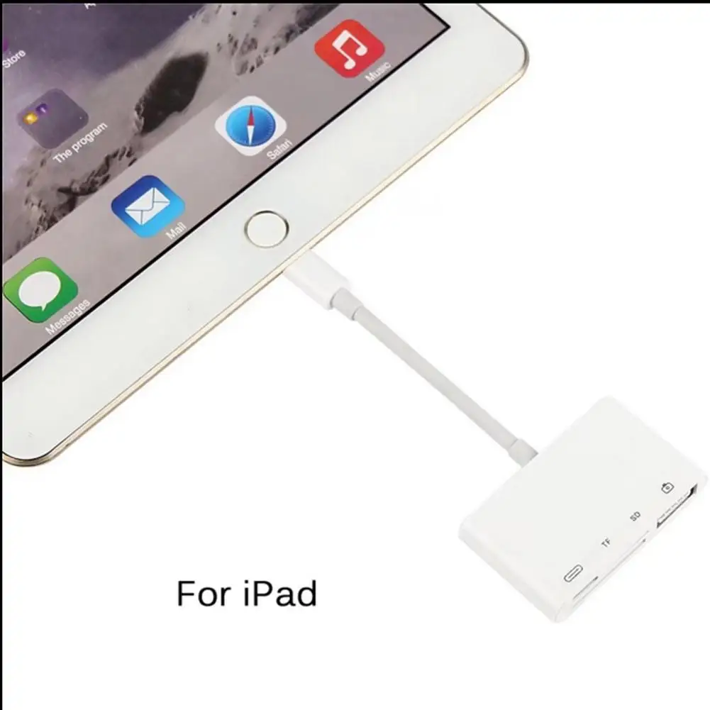 4 в 1 адаптер Lightning для USB камеры SD/TF кардридер комплект IphoneX XS 8/7 Ipad 3 0 OTG кабель 8