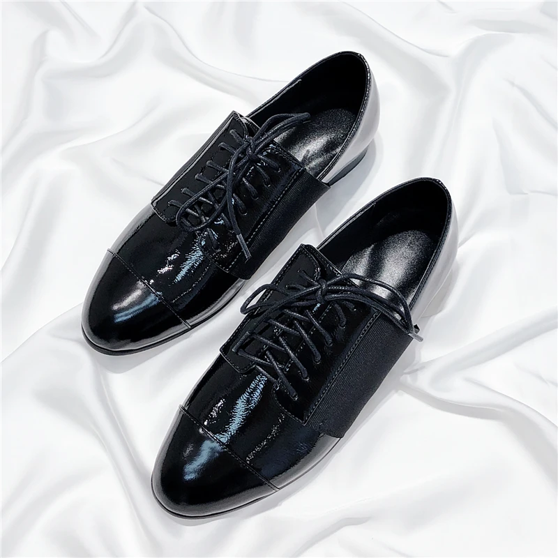 

Women's Flats Oxfords Genuine Leather Sneakers Ladies Brogues Vintage Spring Handmade Autumn Casual Shoes For Woman Footwear