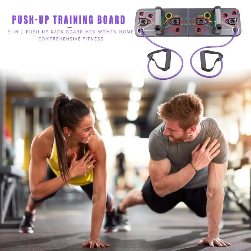 

Multi-Functional Push Up Rack Push up Stand Board Resistance Band Men Women Home Gym Fitness Exercise Equipment Body Training