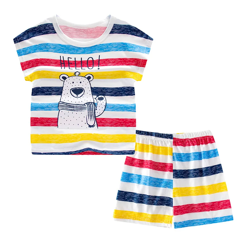 

Женская летняя домашняя пижама для мальчиков и девочек, ночная Пижама, футболка + шорты, хлопок, % хлопок, дышащая, удобная