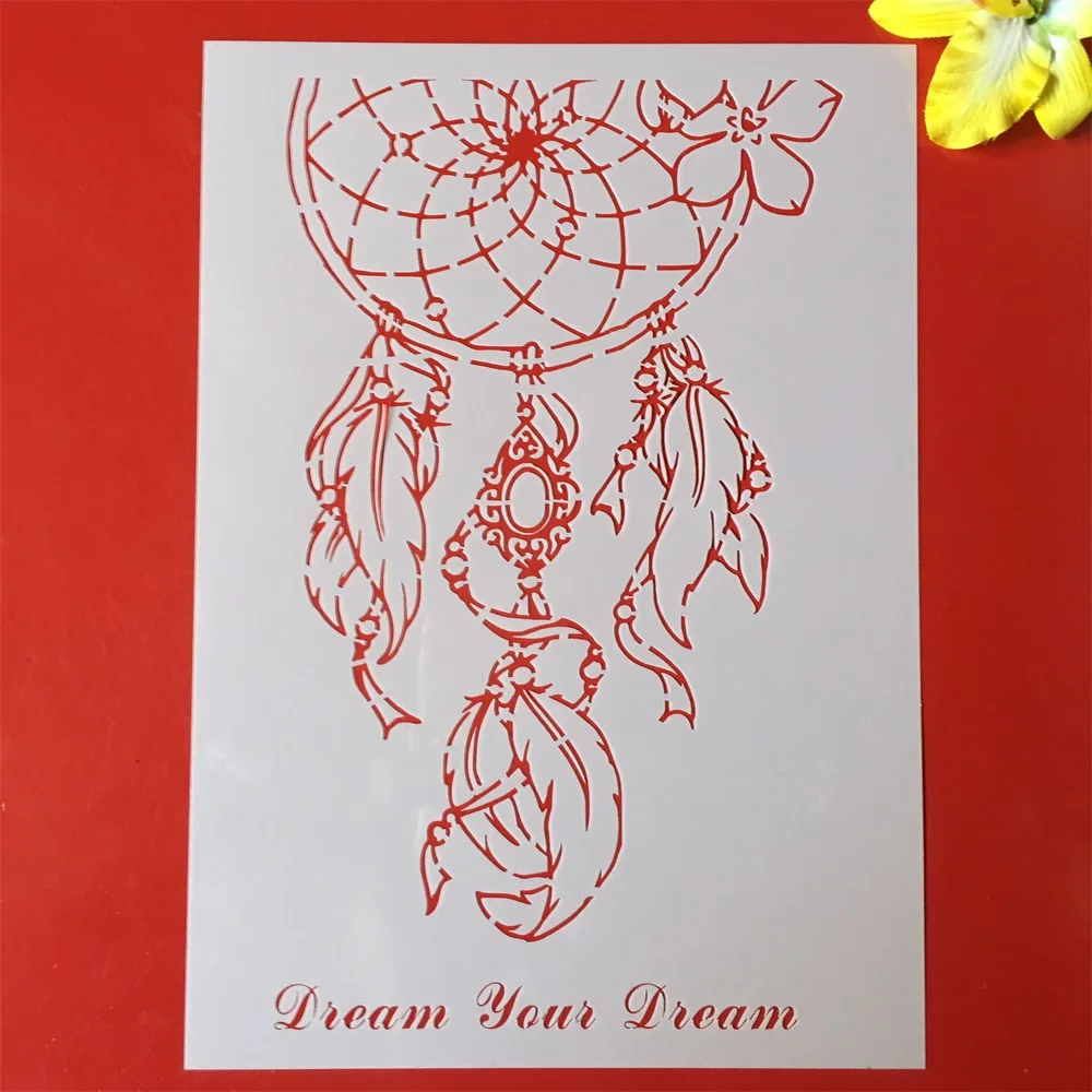 1 шт. А4 29 см мечта кисточка DIY наслоение трафареты настенная живопись раскраска