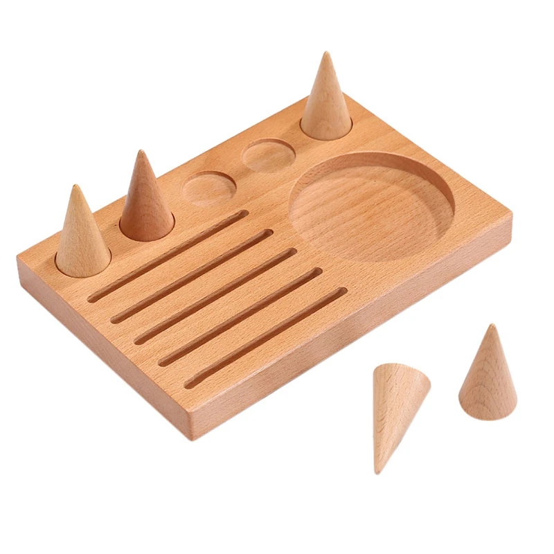 

3 in 1 Wooden Ring Earring Tray Showcase Display Bracelet Necklace Jewelry Organizer