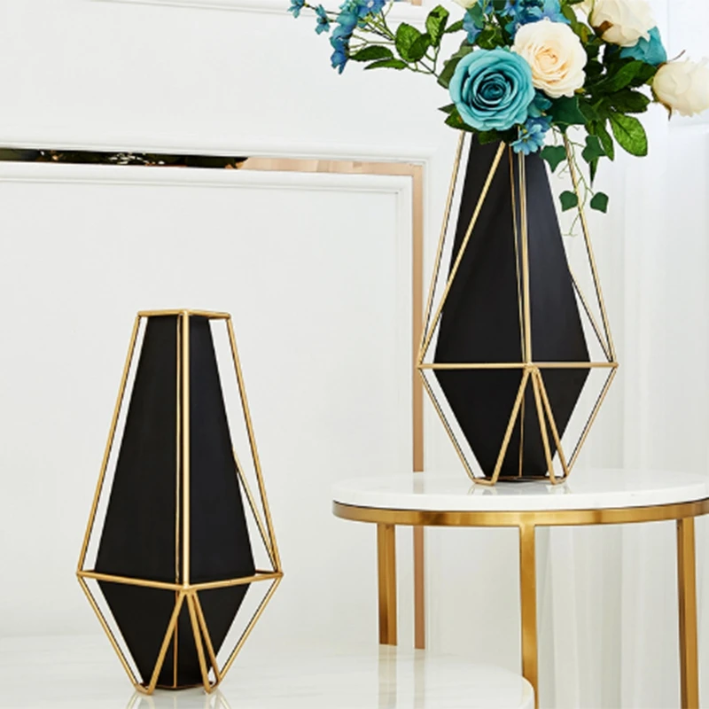 Европейская железная ваза, креативная Цветочная ваза, настольный цветочный горшок, Цветочная бутылка, домашнее свадебное украшение, Цветочная композиция, рукоделие, Орна