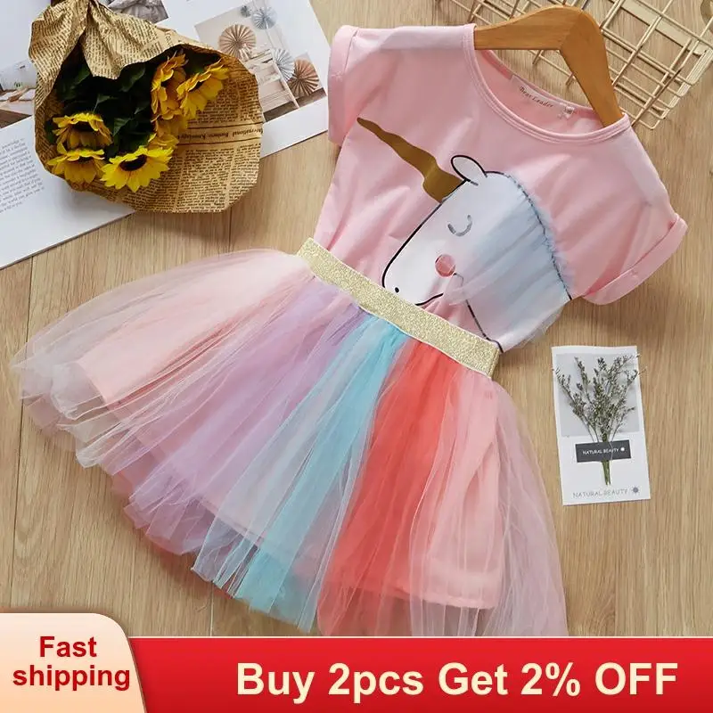 Бальное платье Коллекция 2020 года Летний стиль Платье для девочек Комплекты