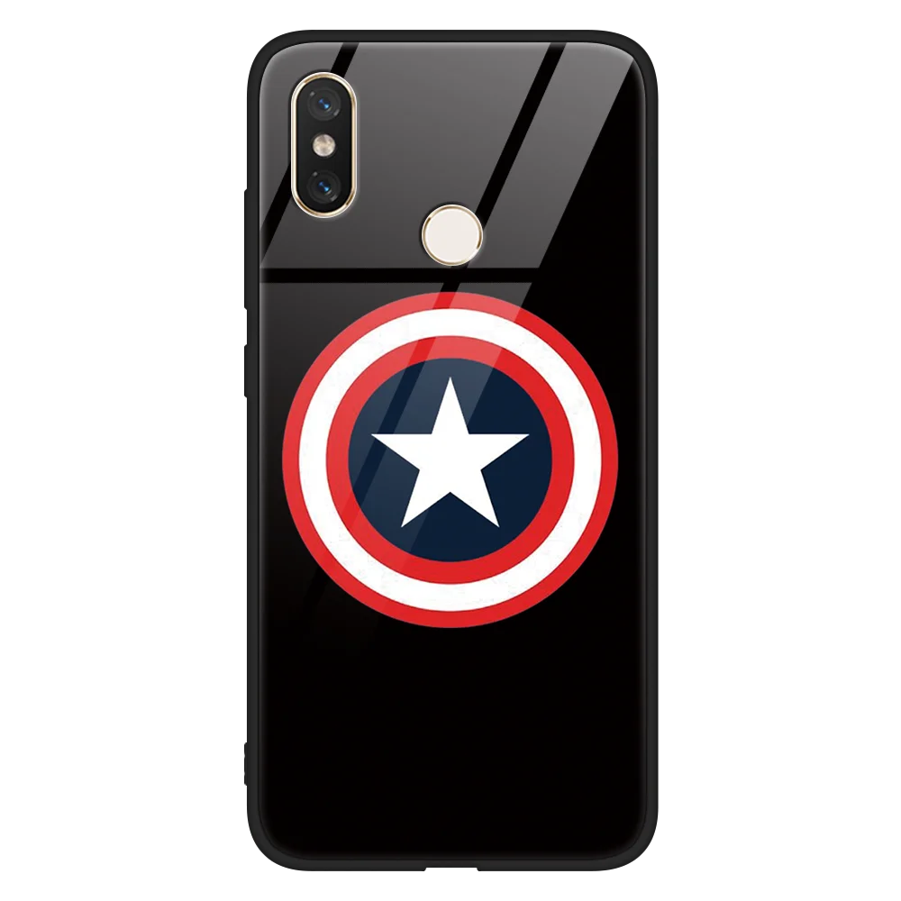 3quanmdz Чехол из закаленного стекла Marvel Мстители для Xiao mi Red mi Note 7 5 6 Pro Plus S2 чехол для mi x 2 2S Max 3 8 9 Lite A1 A2 Cool - Цвет: 3quanmdz