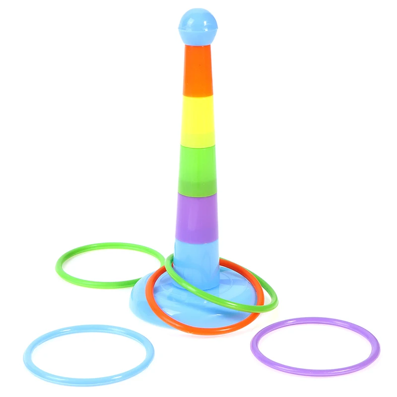 1 set 2021 Mini Hoop Ring Toss Plastic Garden Game Pool Toy Outdoor Fun Set Toys For Children Gift | Игрушки и хобби